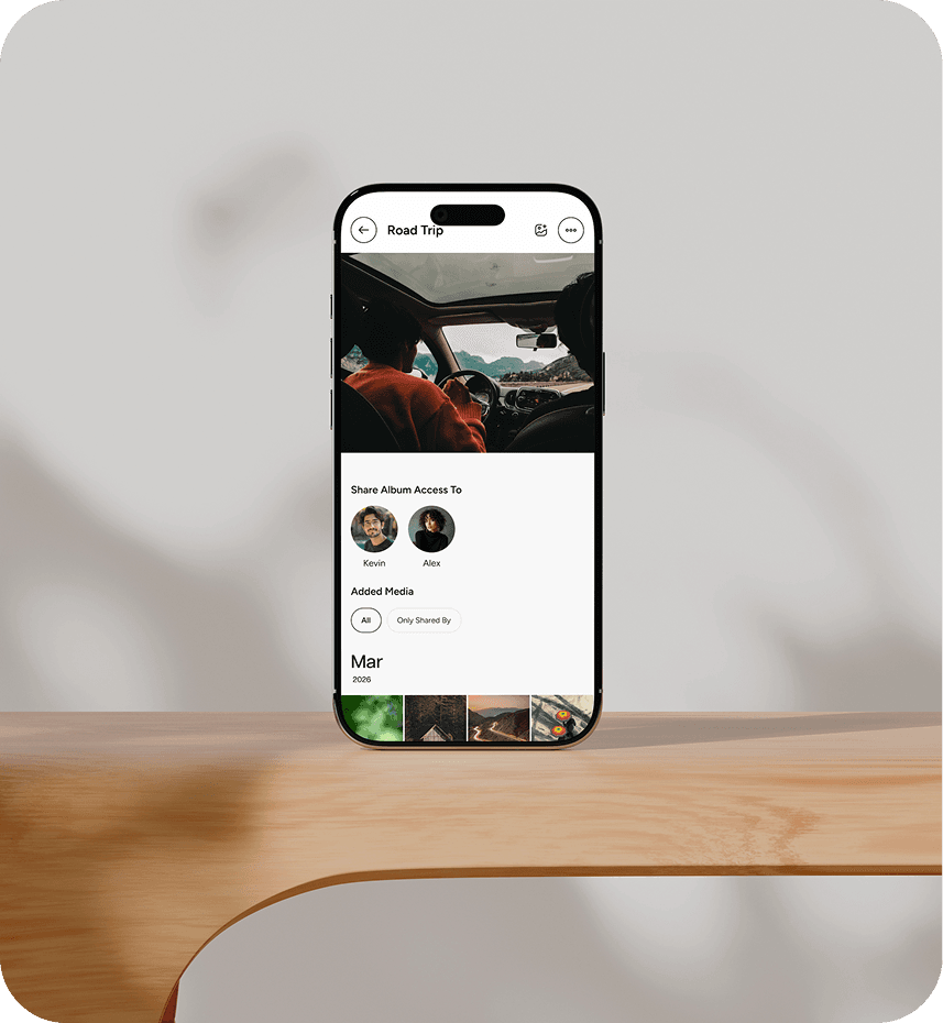 Create. Organise. Share. Manage your curated albums with ease.
