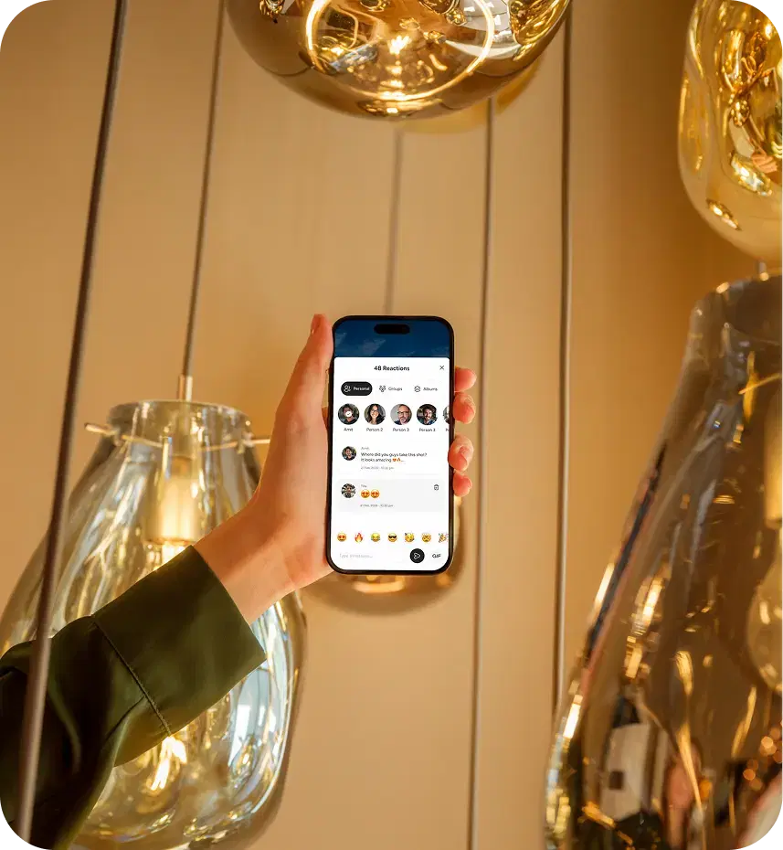 Likes. Comments. Emojis. Every reactions at one place.